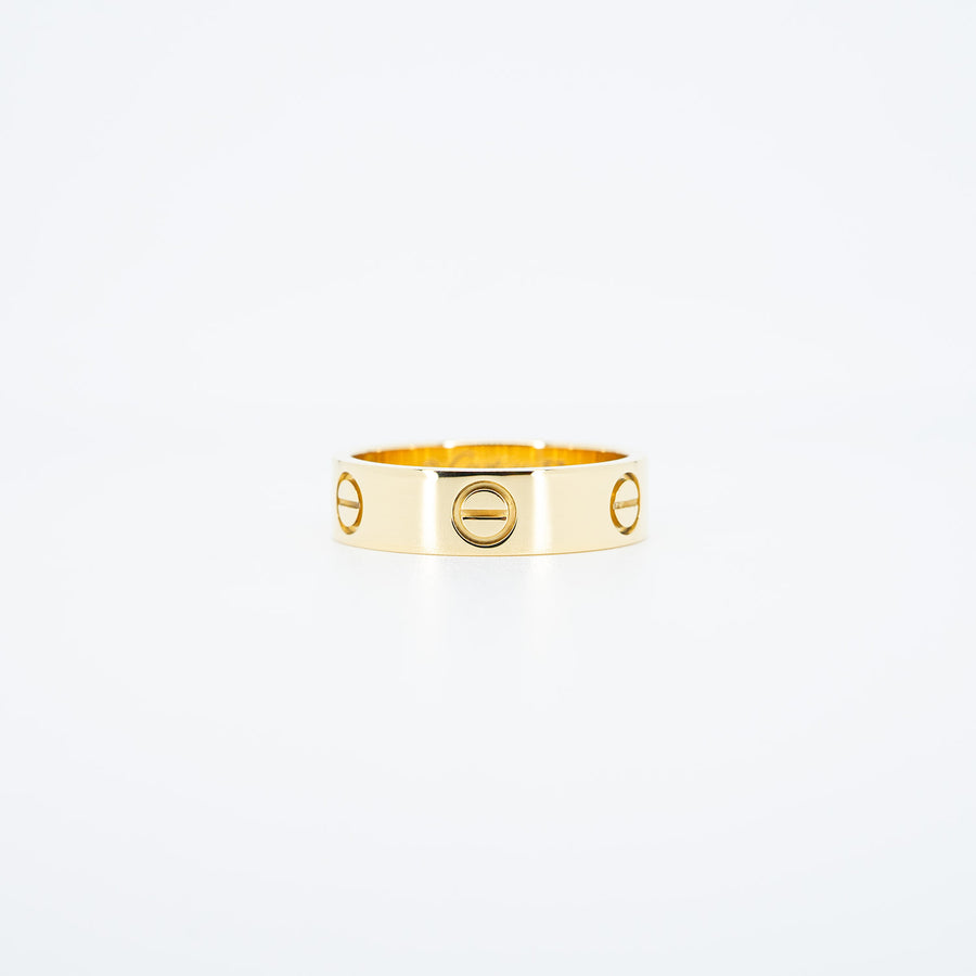 **Hold K.TuM**แหวน Cartier Love Ring 18K Yellow Gold Size 57# (Used) #vrcar 6766