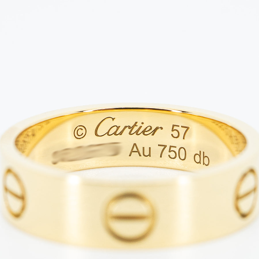 **Hold K.TuM**แหวน Cartier Love Ring 18K Yellow Gold Size 57# (Used) #vrcar 6766