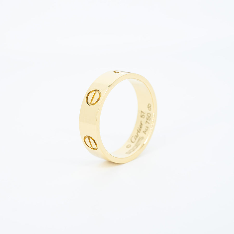 **Hold K.TuM**แหวน Cartier Love Ring 18K Yellow Gold Size 57# (Used) #vrcar 6766