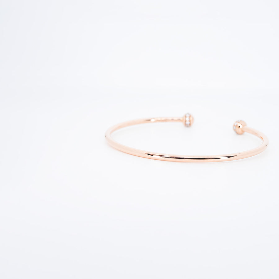 **hold k.b**กำไล Piaget Possession bangle bracelet with diamonds 18K Rose Gold Size 17# (Used) #vrpibimt 6765