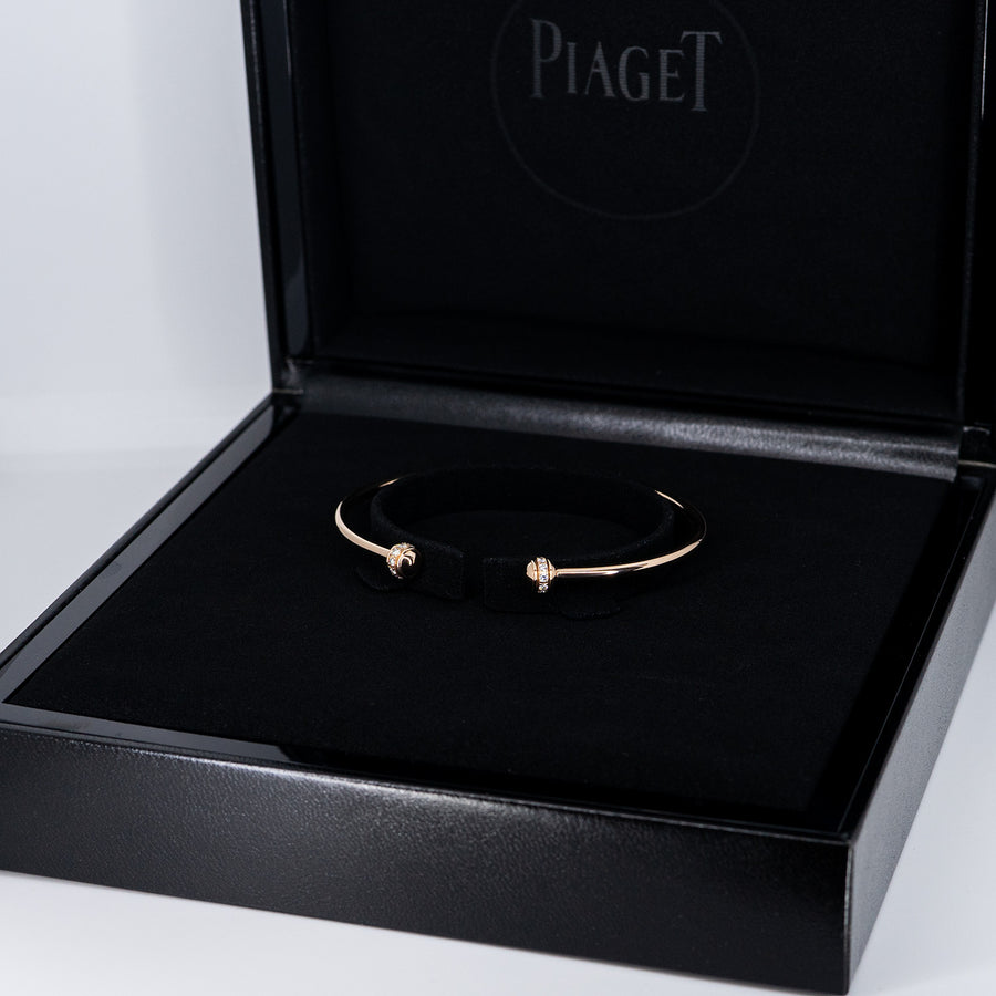 **hold k.b**กำไล Piaget Possession bangle bracelet with diamonds 18K Rose Gold Size 17# (Used) #vrpibimt 6765