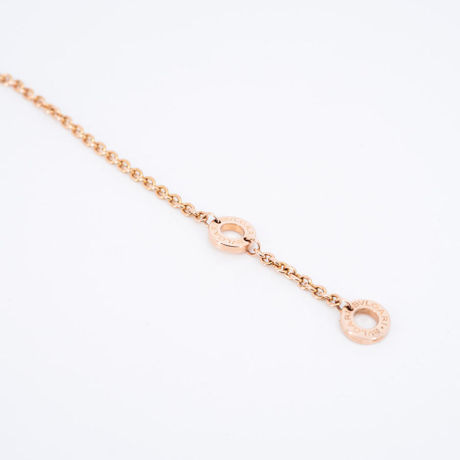 สร้อยข้อมือ Bvlgari B.zero1 mini bracelet with pavé diamonds 18K Rose Gold Size M(17-19cm.)# (Used) #vrbvb 6790