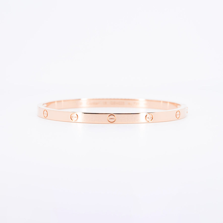 กำไล Cartier Love Bracelet SM 18K Rose Gold Size 17# (Used) #vrcab 6772