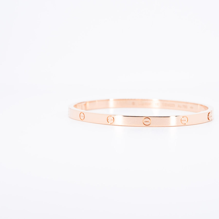 กำไล Cartier Love Bracelet SM 18K Rose Gold Size 15# (Used) #vrcab 6774