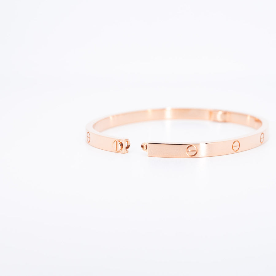 กำไล Cartier Love Bracelet SM 18K Rose Gold Size 17# (Used) #vrcab 6772