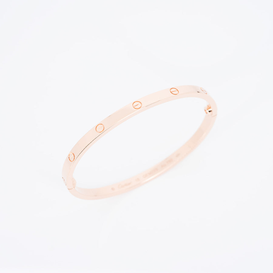 กำไล Cartier Love Bracelet SM 18K Rose Gold Size 17# (Used) #vrcab 6772