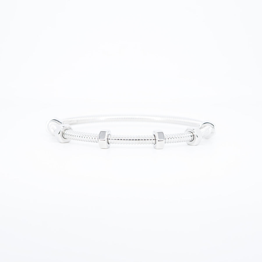 กำไล Cartier Ecrou de Cartier Bracelet 18K White Gold Size 16# (Used) #vrcab 6777