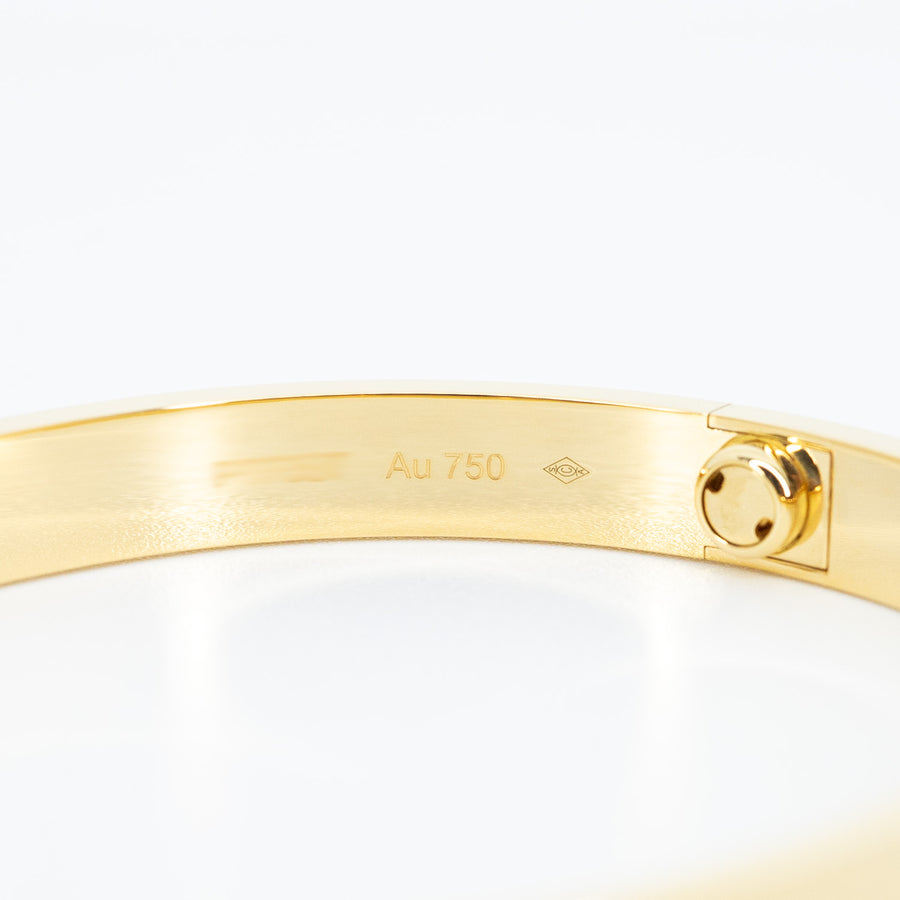 กำไล Cartier Love Bracelet 18K Yellow Gold Size 17# (Used) #vrcab 6804