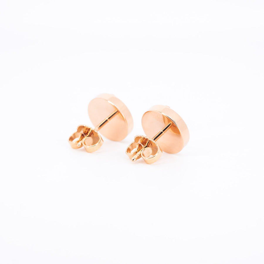 ต่างหู Tiffany & Co. Tiffany T Mother-of-pearl Circle Earrings 18K Rose Gold (Used) #vrtie 6833