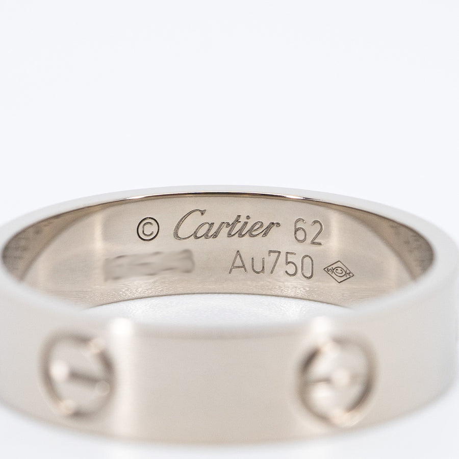 แหวน Cartier Love Ring 18K White Gold Size 62# (Used) #vrcar 6829