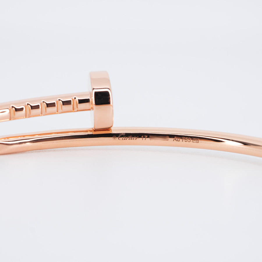 กำไล Cartier Juste Un Clou Bracelet SM 18K Rose Gold Size 17# (Used) #vrcab 6771