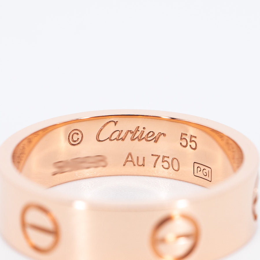 แหวน Cartier Love Ring 18K Rose Gold Size 55# (Used) #vrcar 6867