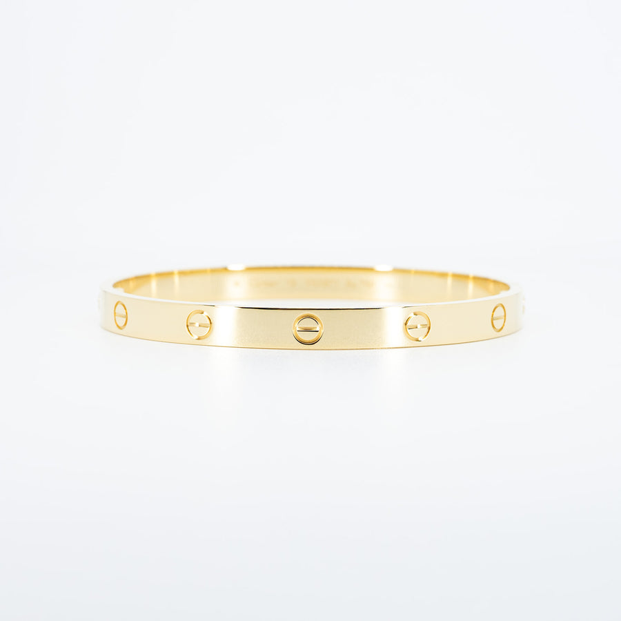 **Hold K.Ballbastic**กำไล Cartier Love Bracelet 18K Yellow Gold Size 19# (Used) #vrcab 6839