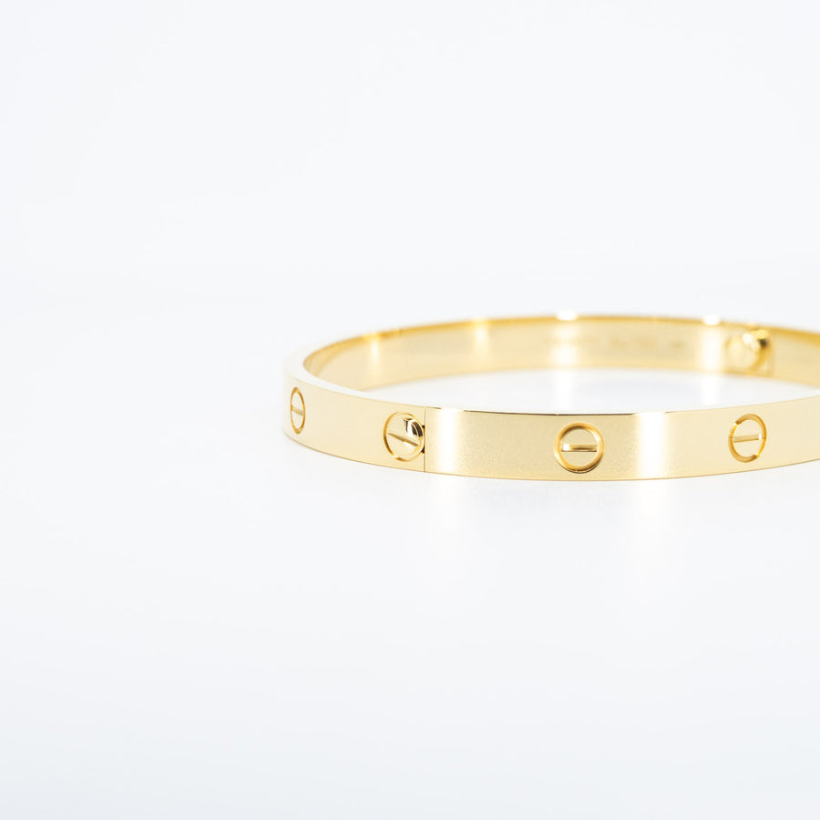 **Hold K.Ballbastic**กำไล Cartier Love Bracelet 18K Yellow Gold Size 19# (Used) #vrcab 6839