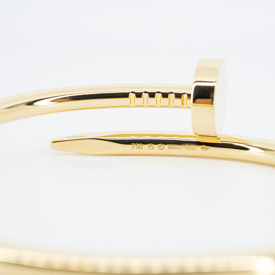 กำไล Cartier Juste Un Clou Bracelet First Lock System 18K Yellow Gold Size 15# (Used) #vrca 0795