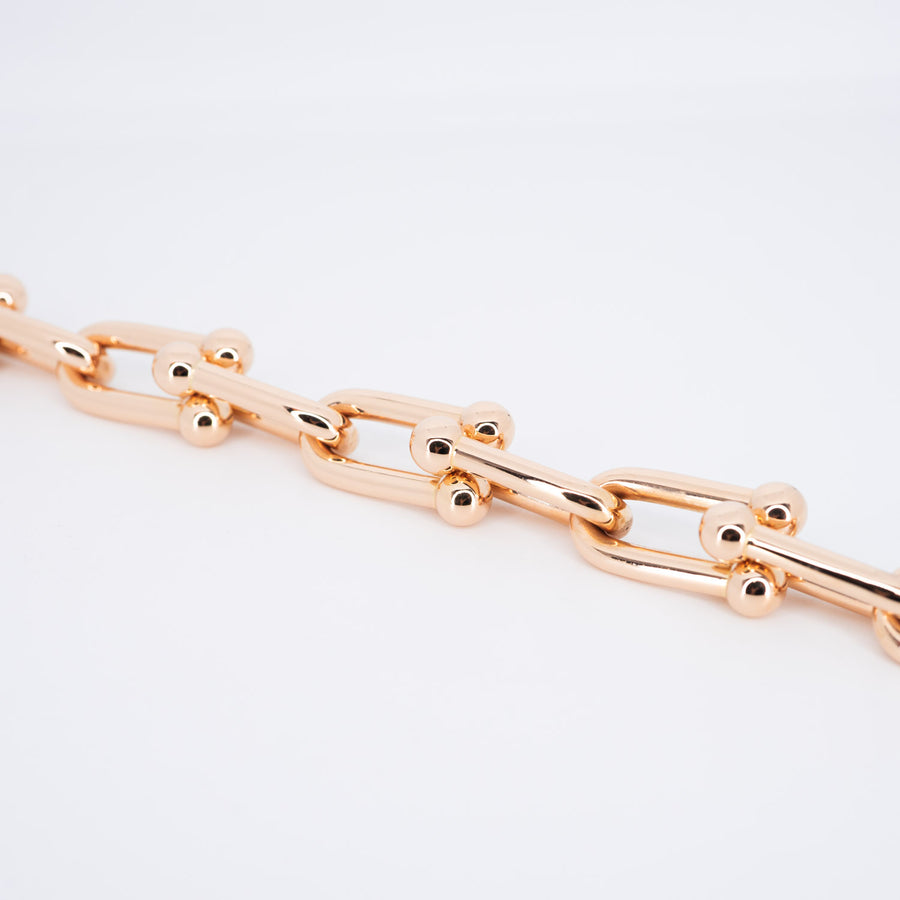 สร้อยข้อมือ Tiffany & Co. Tiffany HardWear Large Link Bracelet 18K Rose Gold Size L# (Used) #vrtib 6846