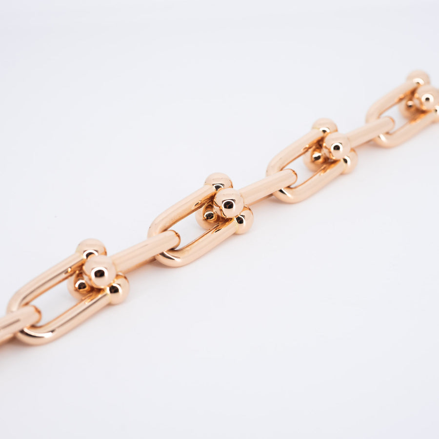 สร้อยข้อมือ Tiffany & Co. Tiffany HardWear Large Link Bracelet 18K Rose Gold Size L# (Used) #vrtib 6846