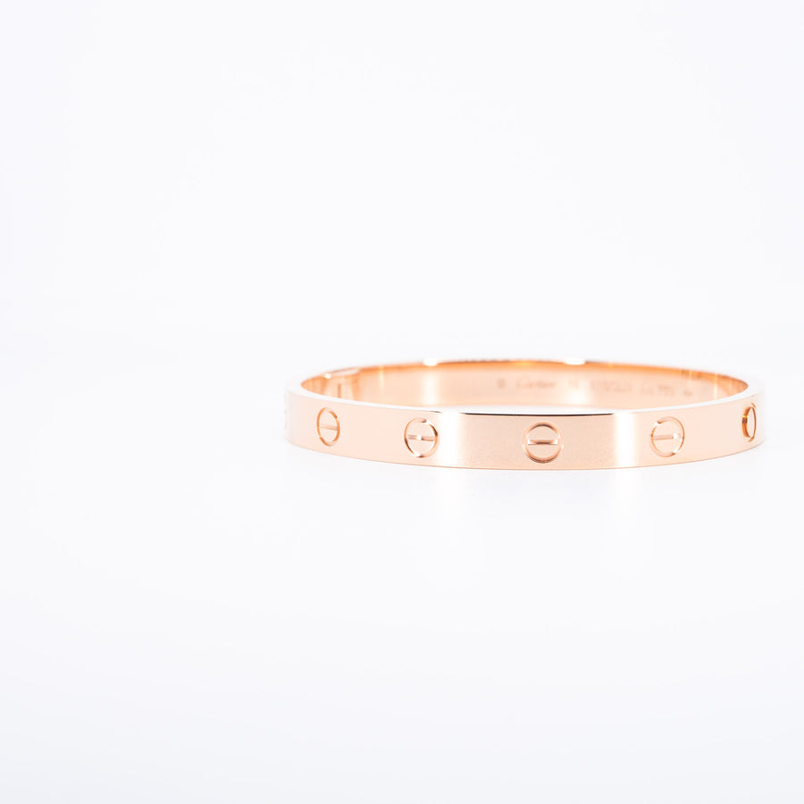 กำไล Cartier Love Bracelet, single-screw closure 18K Rose Gold Size 16# (Used) #vrcan 6885