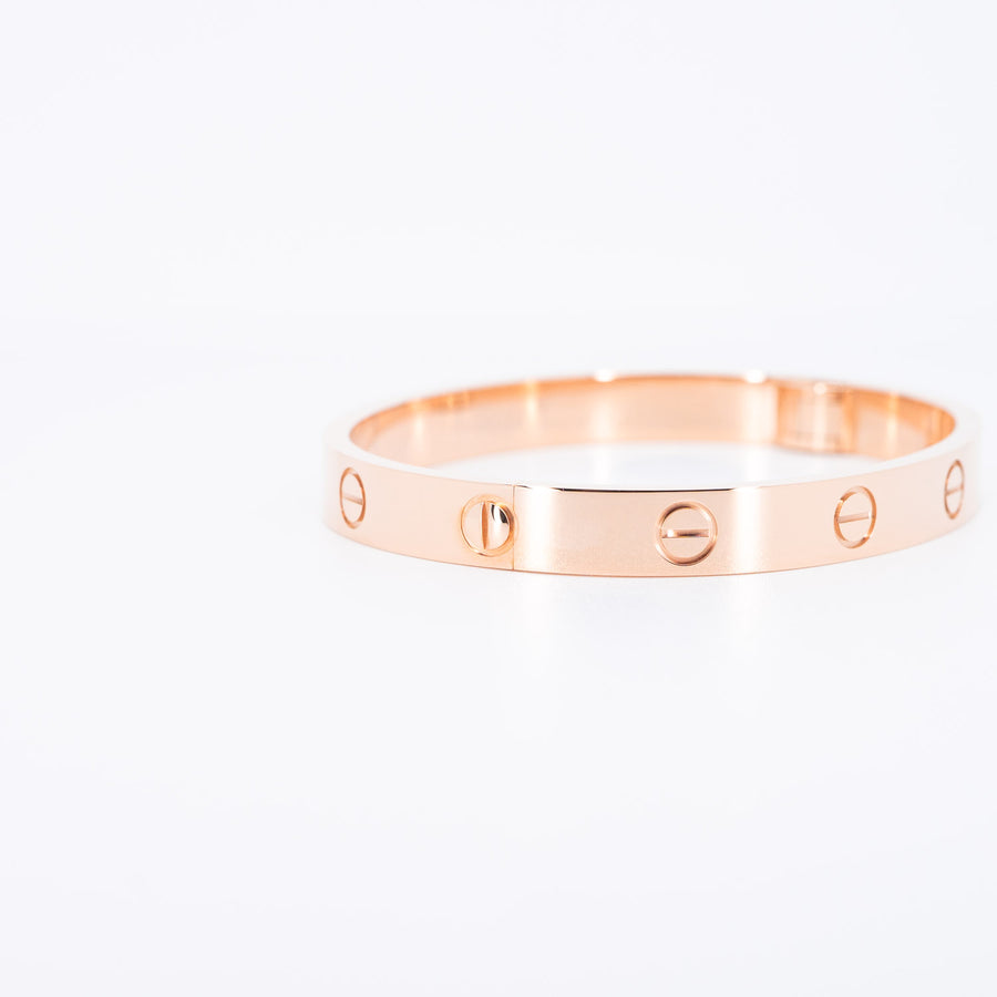 กำไล Cartier Love Bracelet, single-screw closure 18K Rose Gold Size 16# (Used) #vrcan 6885