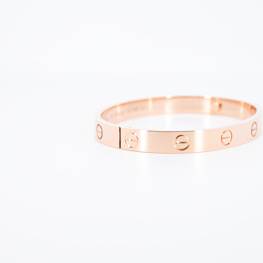 กำไล Cartier Love Bracelet, single-screw closure 18K Rose Gold Size 16# (Used) #vrcan 6885