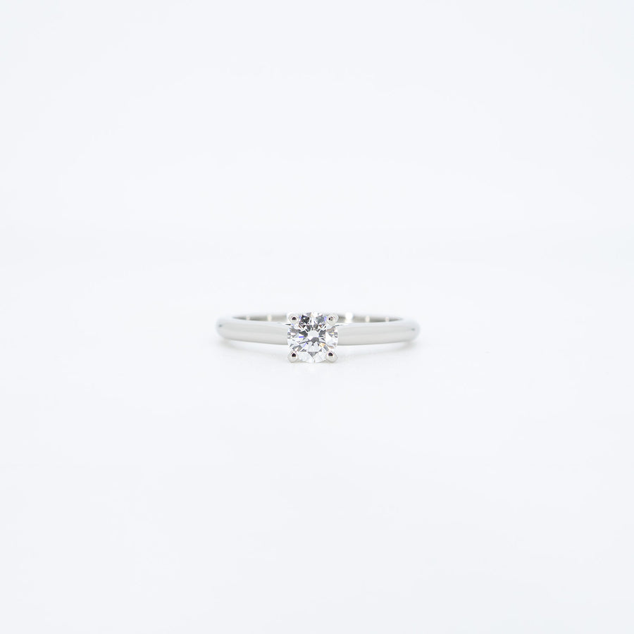 แหวน Cartier 1895 Solitaire ring 0.31ct E VVS1 Platinum950 Size 49# (Used) #vrcar 6870