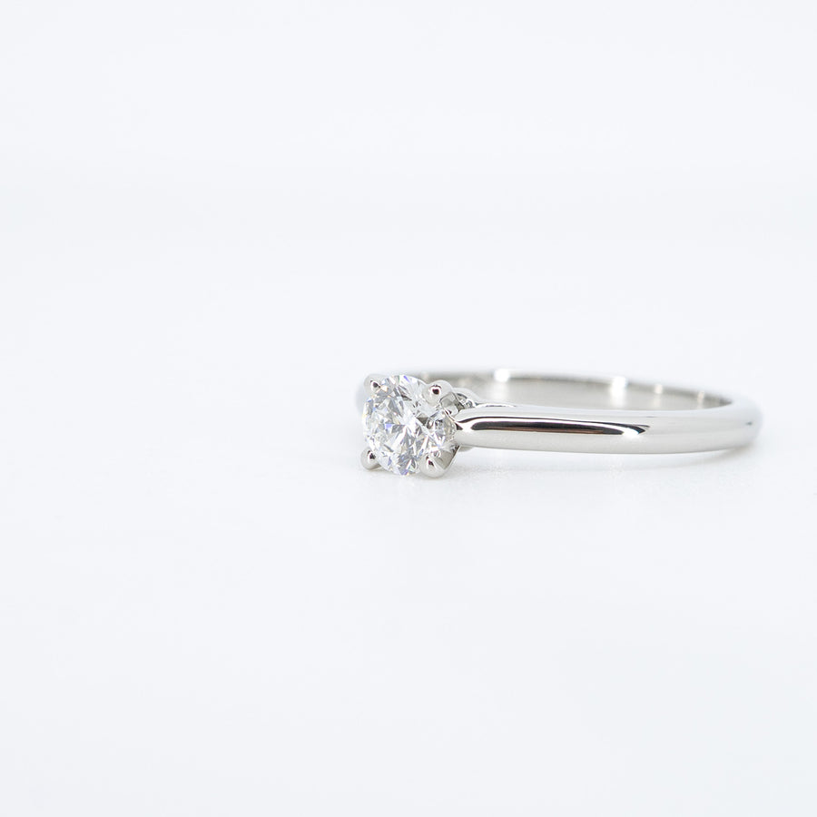 แหวน Cartier 1895 Solitaire ring 0.31ct E VVS1 Platinum950 Size 49# (Used) #vrcar 6870