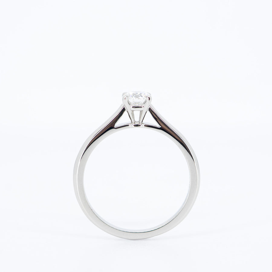 แหวน Cartier 1895 Solitaire ring 0.31ct E VVS1 Platinum950 Size 49# (Used) #vrcar 6870