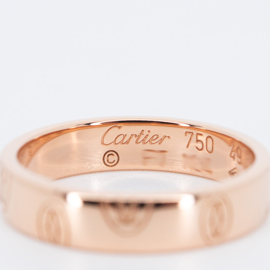 แหวน Cartier Logo de Cartier band 18K Rose Gold Size 49# (Used) #vrca 0807