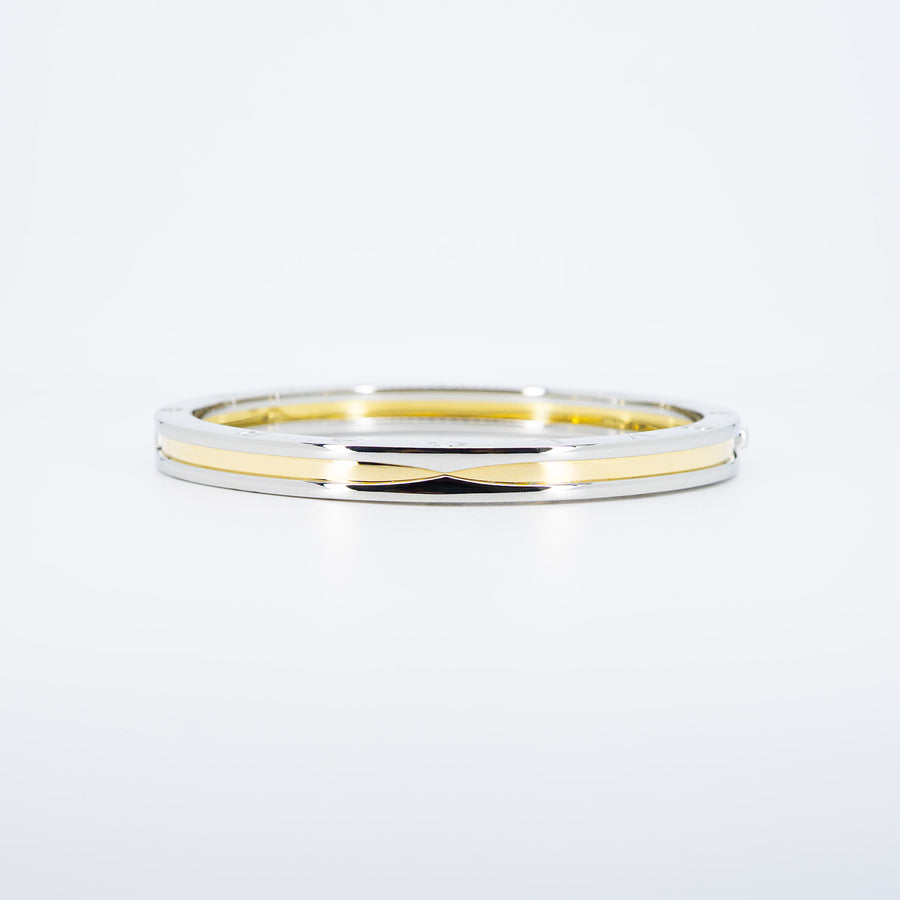 กำไล Bvlgari B.zero1 Bracelet in Stainless Steel and Yellow Gold Size 19# (Used) #vrbvb 6883