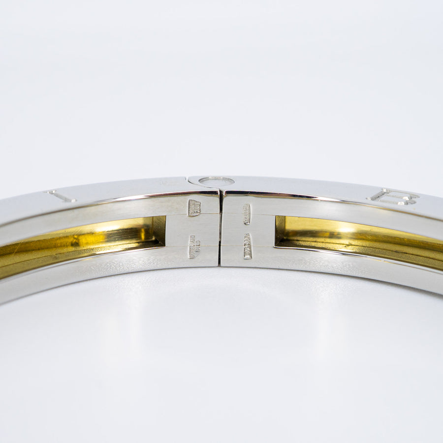 กำไล Bvlgari B.zero1 Bracelet in Stainless Steel and Yellow Gold Size 19# (Used) #vrbvb 6883