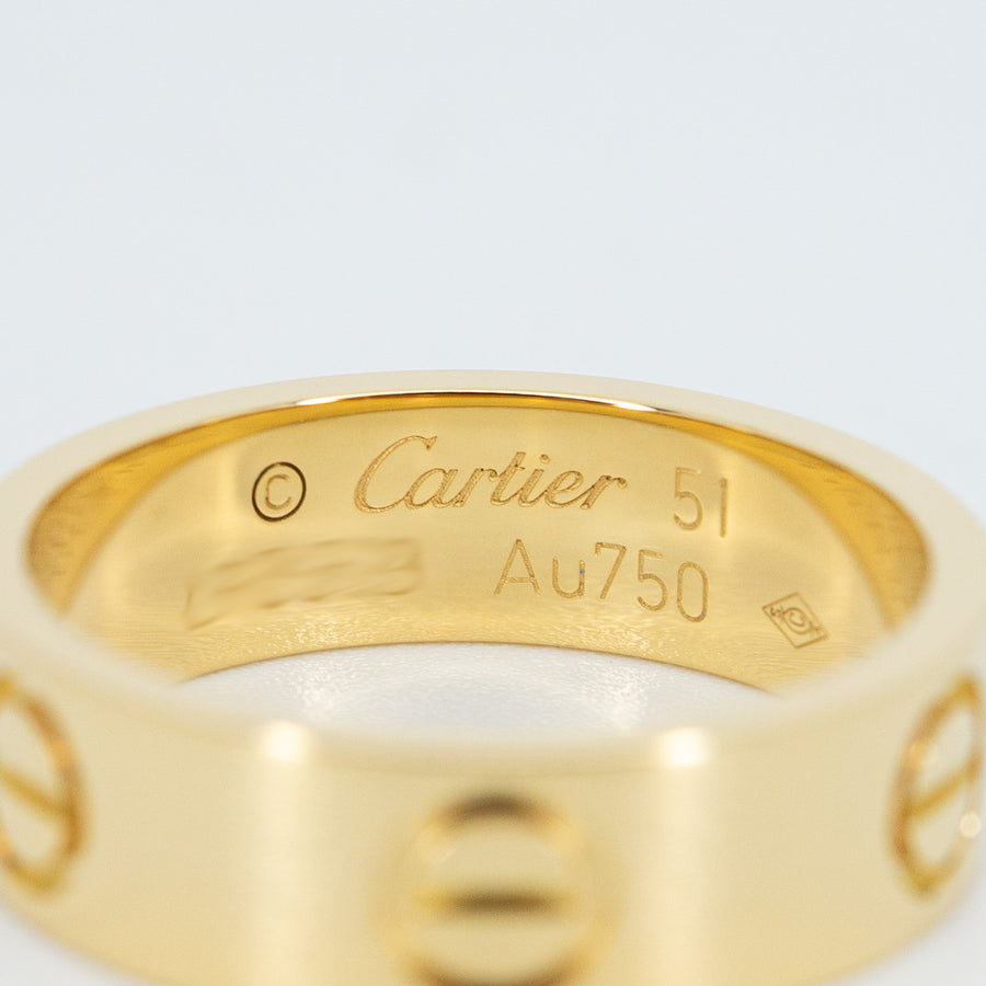 แหวน Cartier Love Ring 18K Yellow Gold Size 51# (Used) #vrcarimt 6895