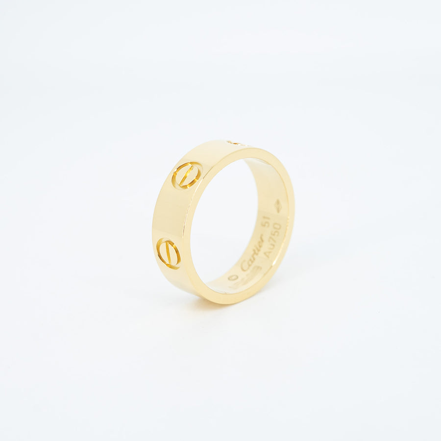 แหวน Cartier Love Ring 18K Yellow Gold Size 51# (Used) #vrcarimt 6895