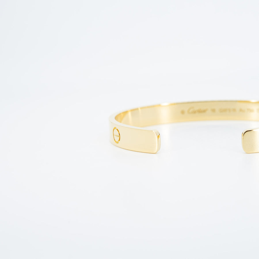 กำไล Cartier Love Cuff Bracelet 18K Yellow Gold Size 16# (Used) #vrcabimt 6894