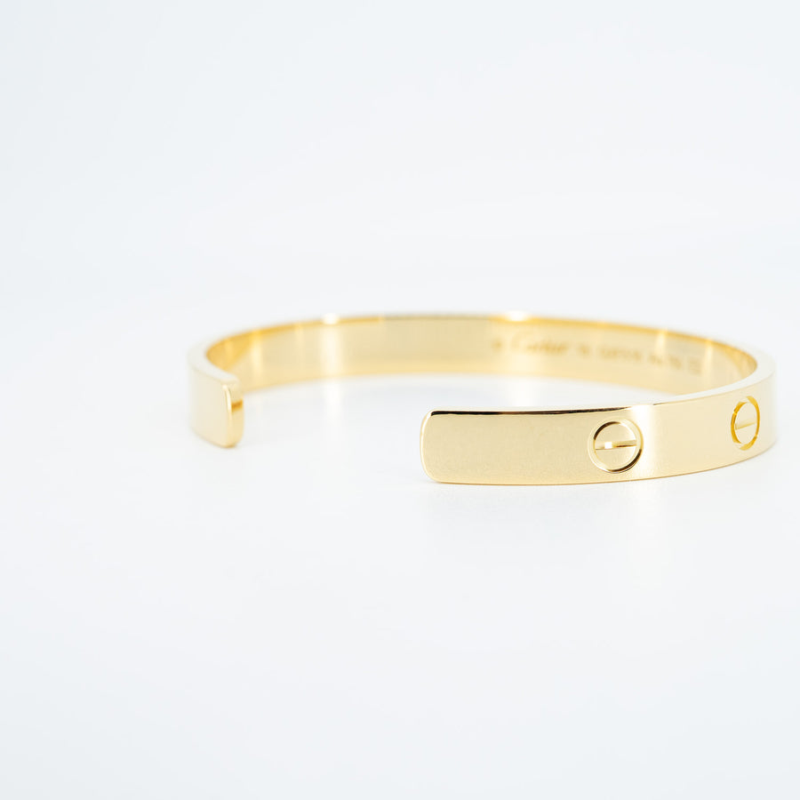 กำไล Cartier Love Cuff Bracelet 18K Yellow Gold Size 16# (Used) #vrcabimt 6894