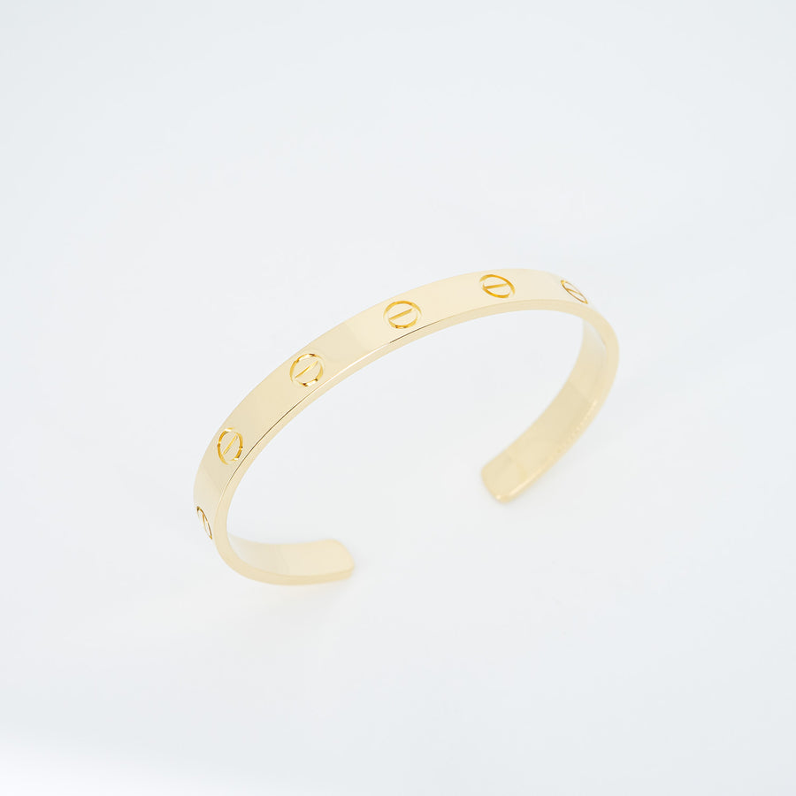 กำไล Cartier Love Cuff Bracelet 18K Yellow Gold Size 16# (Used) #vrcabimt 6894