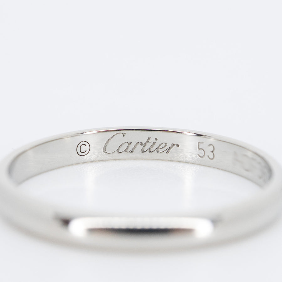 แหวน Cartier 1895 Band Platinum950 Size 53# (Used) #vrca 0812