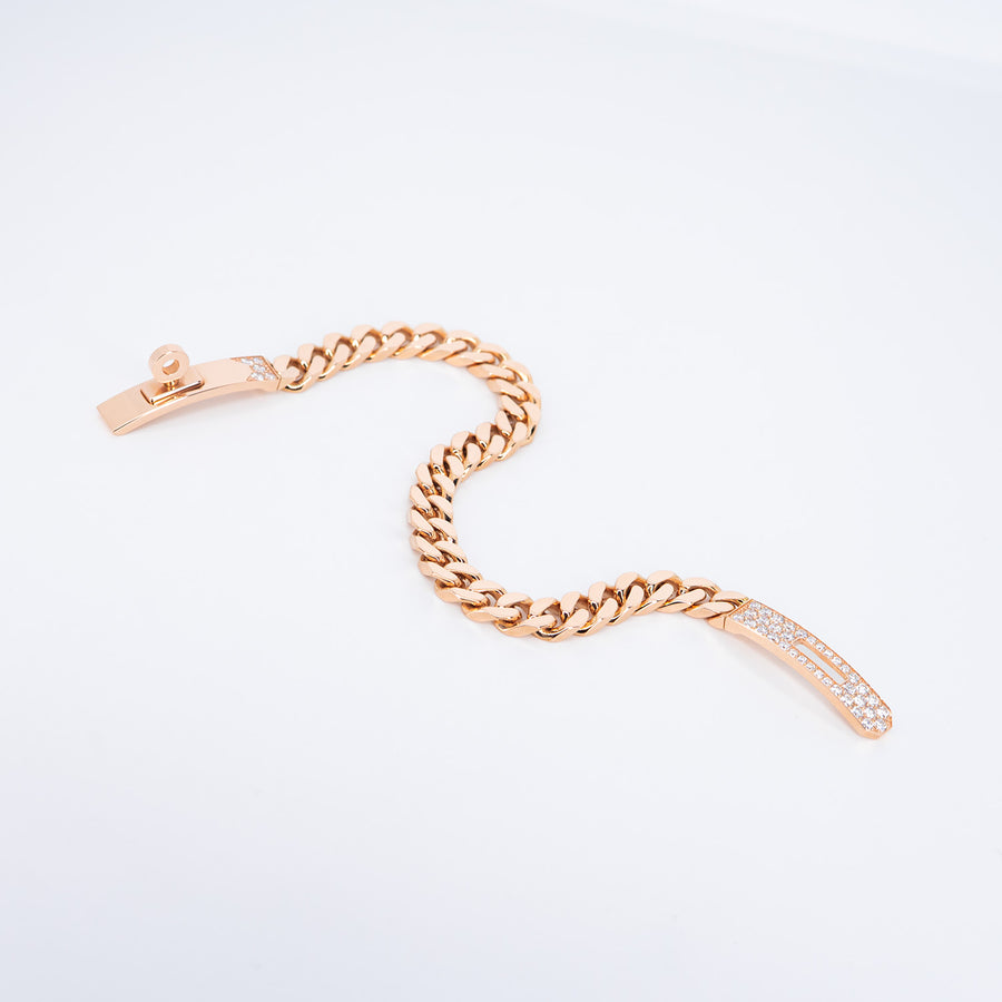 สร้อยข้อมือ Hermes Kelly bracelet Gourmette, very small model 18K Rose Gold Size ST# (Used) #vrhe 0819