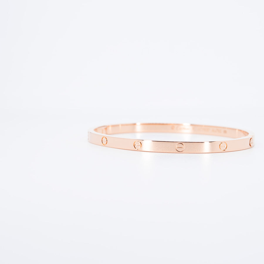 กำไล Cartier Love Bracelet SM 18K Rose Gold Size 16# (Used) #vrca 0824