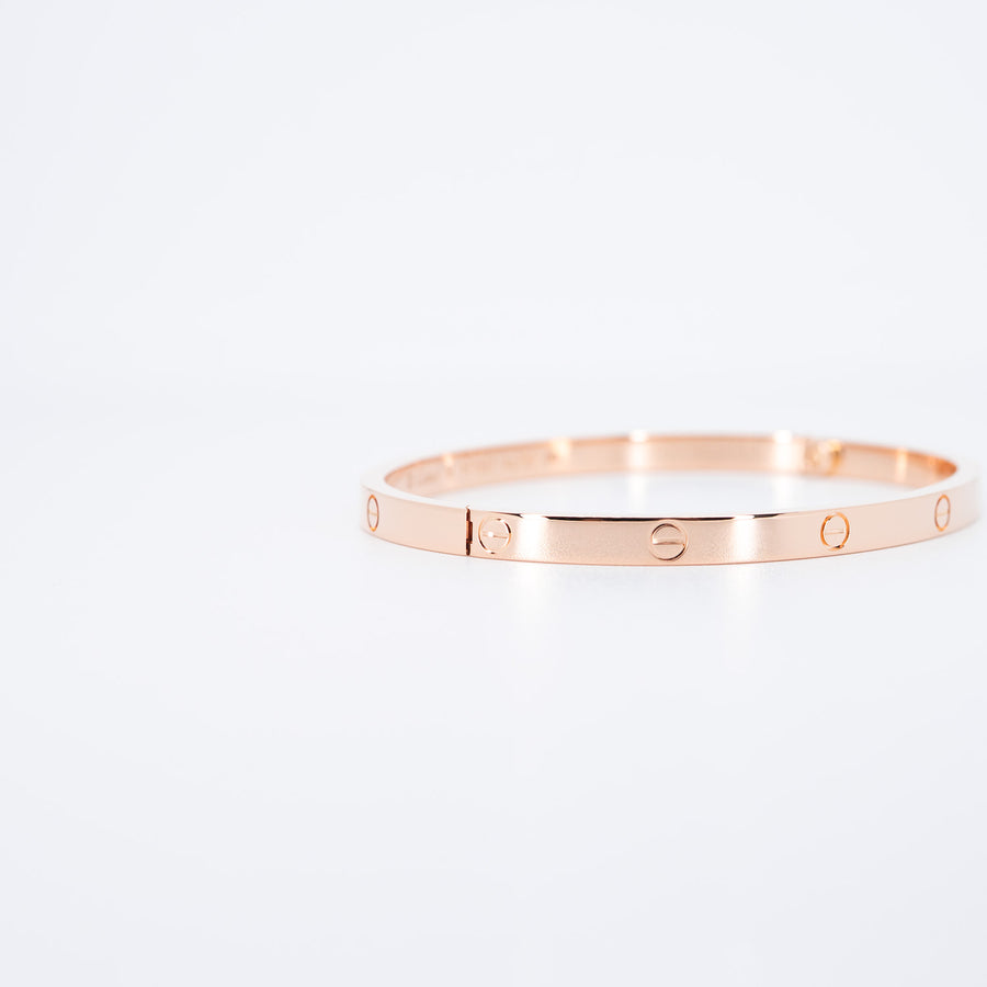 กำไล Cartier Love Bracelet SM 18K Rose Gold Size 16# (Used) #vrca 0824