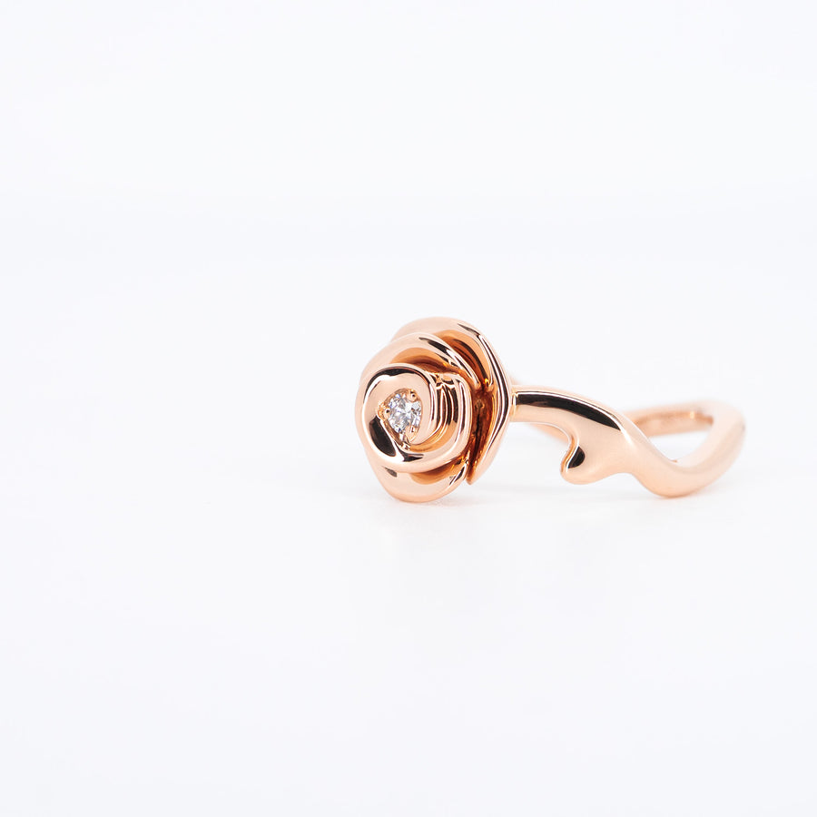 **hold k.aom**แหวน Dior Small Rose Dior Couture Ring 18K Rose Gold Size 50# (Used) #vrdi 0825