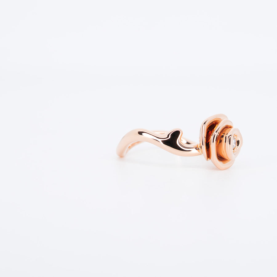 **hold k.aom**แหวน Dior Small Rose Dior Couture Ring 18K Rose Gold Size 50# (Used) #vrdi 0825