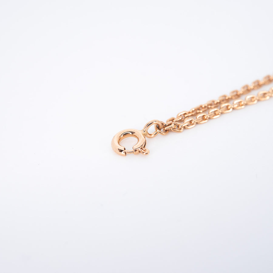 สร้อยและจี้ Tiffany & Co. Tiffany HardWear Large Double Link Pendant with Pave Diamonds 18K Rose Gold Size 40cm.# (Used) #vrti 0827