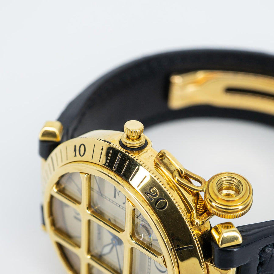นาฬิกา Cartier Vintage Pasha de Cartier Grille watch, 38mm, Automatic 18K Yellow Gold Size 38mm.# (Used) #vrca 0830