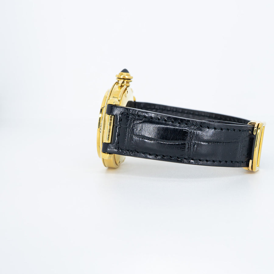 นาฬิกา Cartier Vintage Pasha de Cartier Grille watch, 38mm, Automatic 18K Yellow Gold Size 38mm.# (Used) #vrca 0830