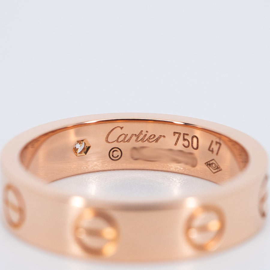 แหวน Cartier Love band 1Diamond 18K Rose Gold Size 47# (Used) #vrcarim 6972