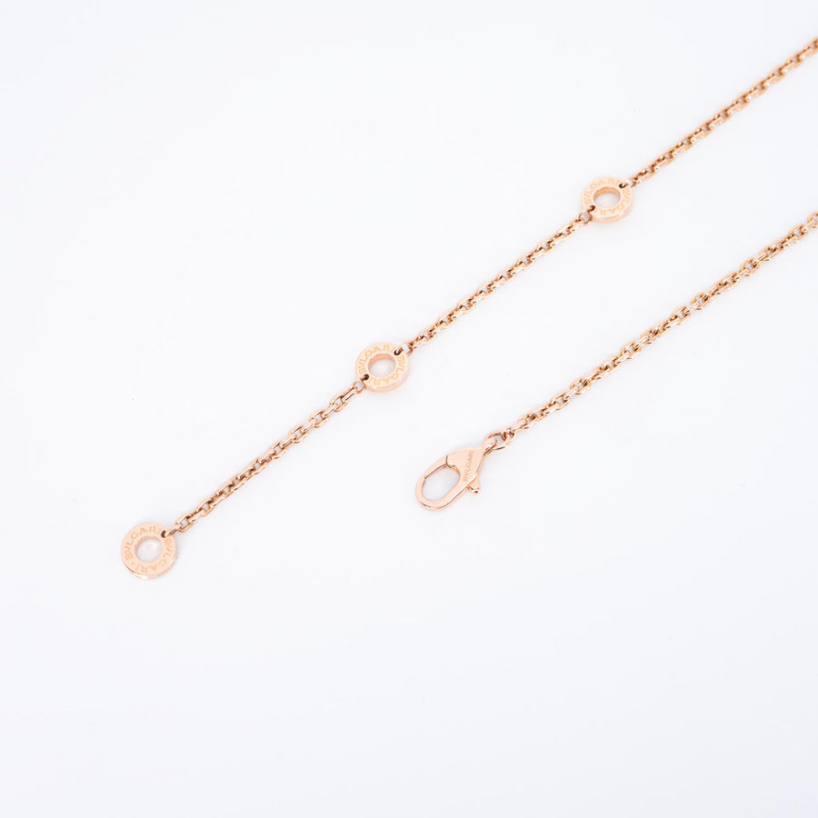 สร้อยและจี้ Bvlgari B.zero1 Rock pendant necklace with studs and black ceramic inserts 18K Rose Gold Size 39/42.5/46cm.# (Used) #vrbvnl 7008