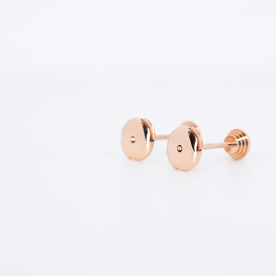 ต่างหู Cartier D'Amour stud earrings, 2 diamonds, small model 18K Rose Gold (Used) #vrcaeim 6967