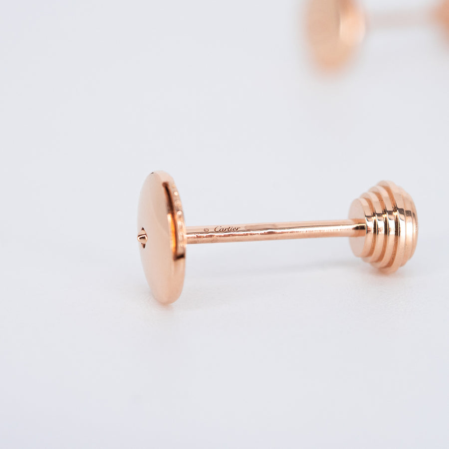 ต่างหู Cartier D'Amour stud earrings, 2 diamonds, small model 18K Rose Gold (Used) #vrcaeim 6967