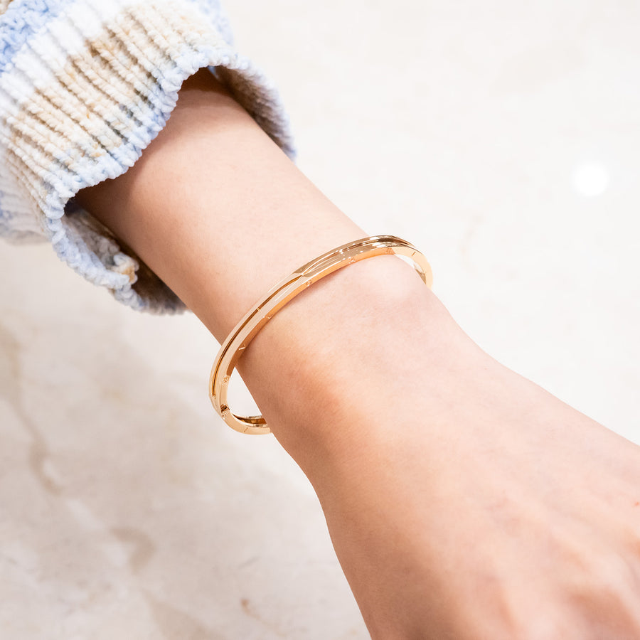 กำไล Bvlgari B.zero1 SM Bracelet 18K Rose Gold Size M# (Used) #vrbvb 6953