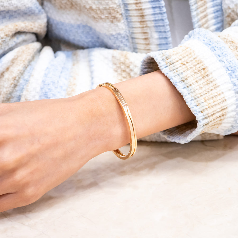 กำไล Bvlgari B.zero1 SM Bracelet 18K Rose Gold Size M# (Used) #vrbvb 6953